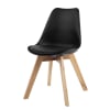 Sedia scandinava nera e rovere